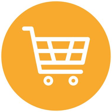 Alışveriş arabası Vektör Simgesi Tasarım İllüstrasyonu