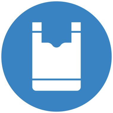 Plastik torba Vektör Simgesi Tasarım İllüstrasyonu