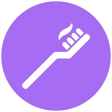 Diş fırçası Vektör Simgesi Tasarım İllüstrasyonu