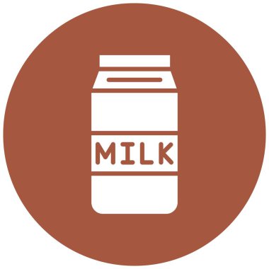 Süt Vektörü Simgesi Tasarım İllüstrasyonu