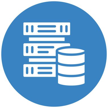 Veritabanı Vektör Simgesi Tasarım İllüstrasyonu