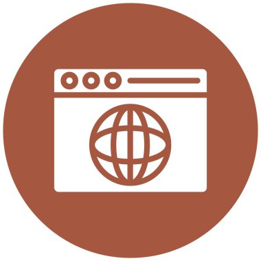 Web tarayıcı Vektör Simgesi Tasarım İllüstrasyonu