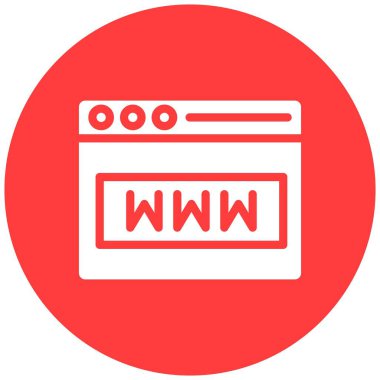 Www Vektör Simgesi Tasarım İllüstrasyonu