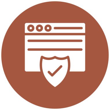 Güvenlik Vektörü Simgesi Tasarım İllüstrasyonu