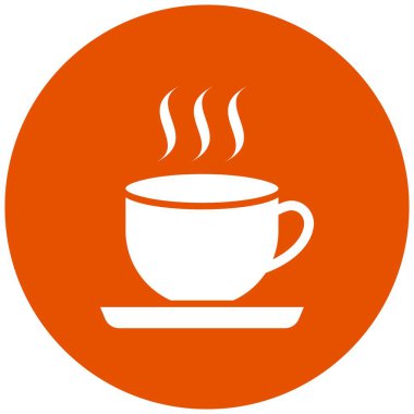 Sabah Kahvesi Vektör Simgesi Tasarım Çizimi