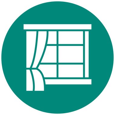 Pencere Vektörü Simgesi Tasarımı Çizimi