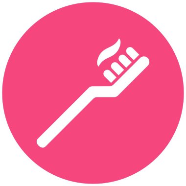 Diş fırçası Vektör Simgesi Tasarım İllüstrasyonu