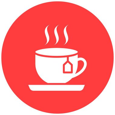 Çay Vektörü Simgesi Tasarım İllüstrasyonu