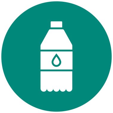 Su Şişesi Vektör Simgesi Tasarım Çizimi