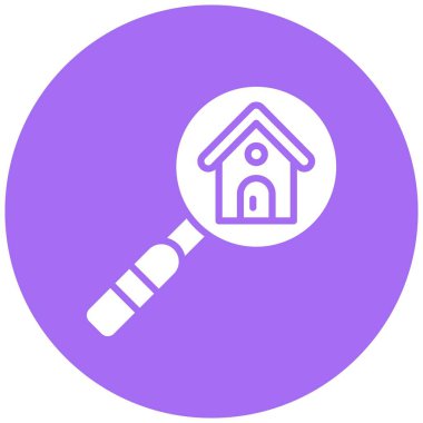 Ev Araması Vektör Simgesi Tasarım İllüstrasyonu