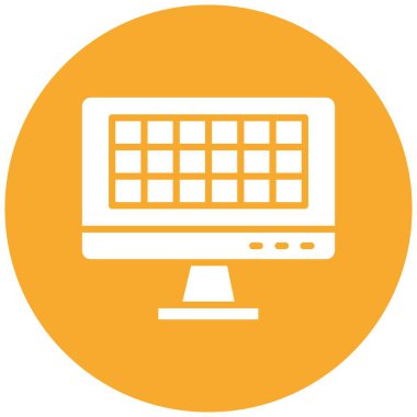 Izgara Vektörü Simgesi Tasarım Çizimi