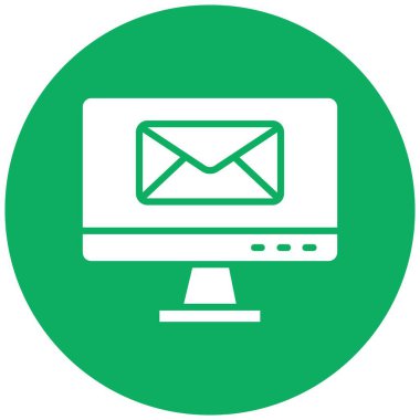 E- posta Vektörü Simgesi Tasarım İllüstrasyonu