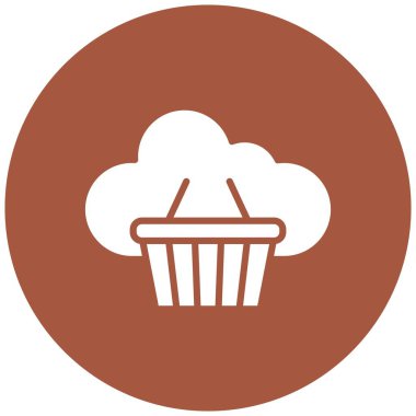 Sepet Vektörü Simgesi Tasarım İllüstrasyonu