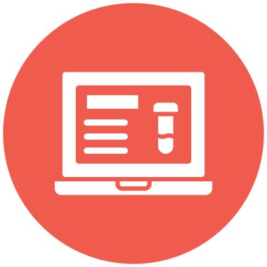 Laptop Vektör Simgesi Tasarım Çizimi