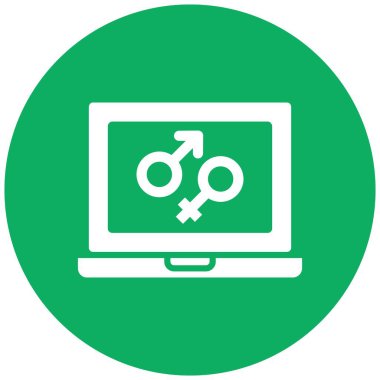 Cinsiyet Vektörü Simgesi Tasarım İllüstrasyonu