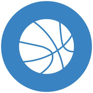 Basket Topu Vektör Simgesi Tasarım Çizimi