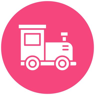 Tren Motoru Vektör Simgesi Tasarım İllüstrasyonu