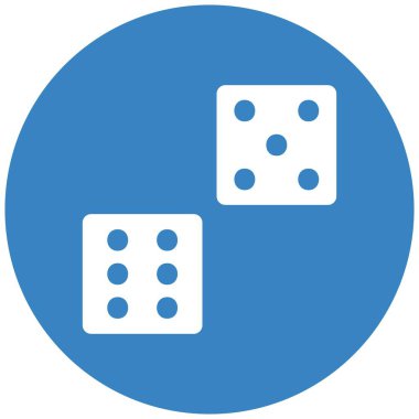 Dice Vektör Simgesi Tasarım İllüstrasyonu