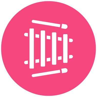 Ksilofon Vektör Simgesi Tasarım İllüstrasyonu