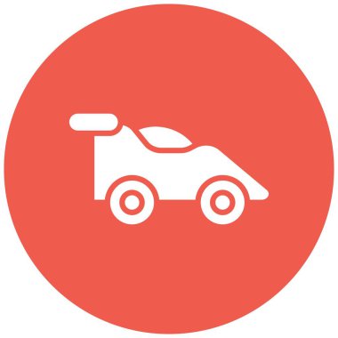 Araba Vektörü Simgesi Tasarım İllüstrasyonu