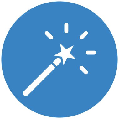 Sihirli değnek vektörü Simge Tasarımı İllüstrasyonu