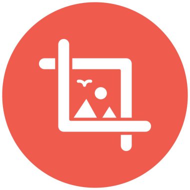 Kırpma aracı Vektör Simgesi Tasarım İllüstrasyonu