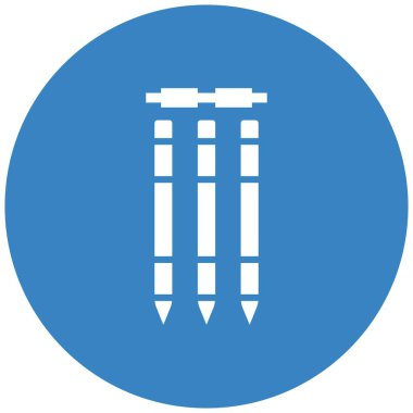 Wickets Vektör Simgesi Tasarım Çizimi