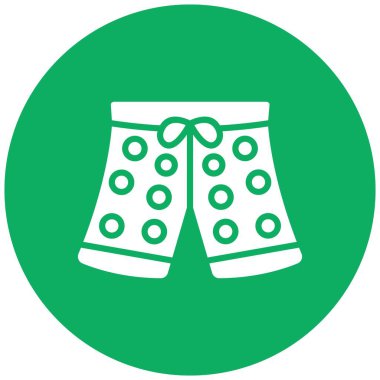 Yüzme Şortu Vektör Simgesi Tasarım İllüstrasyonu