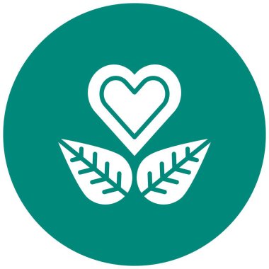 Kalp Vektörü Simgesi Tasarım İllüstrasyonu