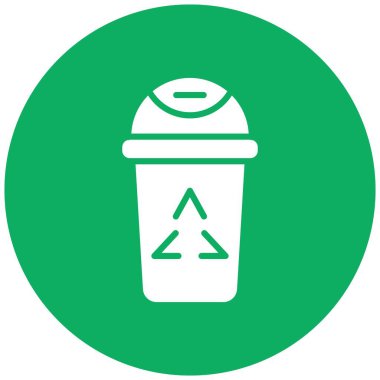 Geri Dönüşüm Kutusu Vektör Simgesi Tasarımı İllüstrasyonu