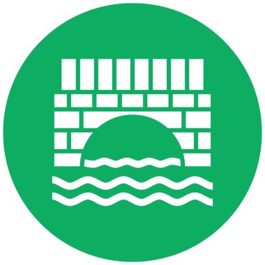 Köprü Vektörü Simgesi Tasarım İllüstrasyonu