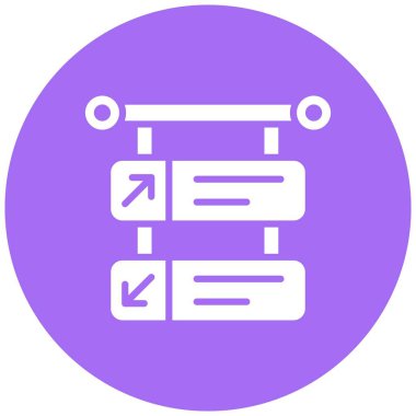 Yön İşareti Vektör Simgesi Tasarım İllüstrasyonu