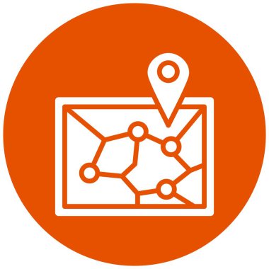 Demiryolu haritası Vektör Simgesi Tasarım İllüstrasyonu