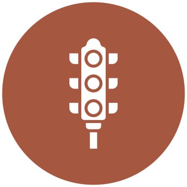 Trafik Işıkları Vektör Simgesi Tasarım İllüstrasyonu