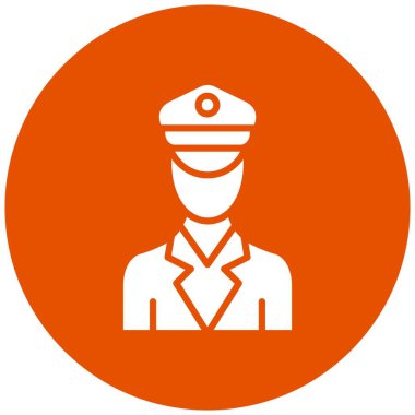 Subay Vektör Simgesi Tasarım Çizimi