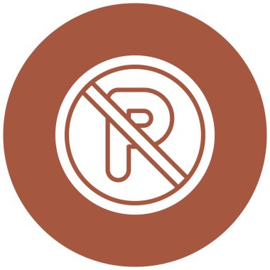 Otopark Vektörü Simgesi Tasarımı Çizimi Yok