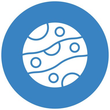 Gezegen Vektörü Simgesi Tasarım Çizimi