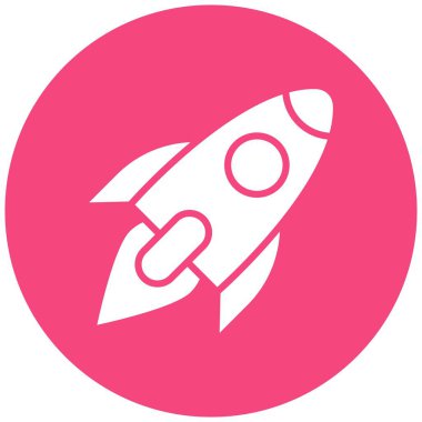 Roket Vektör Simgesi Tasarım Çizimi