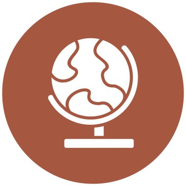 Globe Vektör Simgesi Tasarım İllüstrasyonu