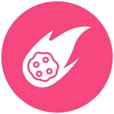 Kuyrukluyıldız Vektörü Simgesi Tasarım İllüstrasyonu