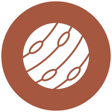 Neptün Vektör Simgesi Tasarım İllüstrasyonu