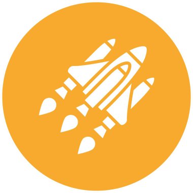 Uzay mekiği Vektör Simgesi Tasarım İllüstrasyonu