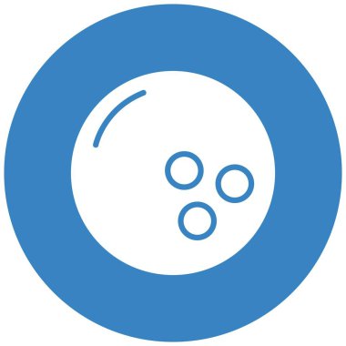 Bowling topu Vektör Simgesi Tasarım İllüstrasyonu