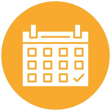 Takvim Vektörü Simgesi Tasarım İllüstrasyonu