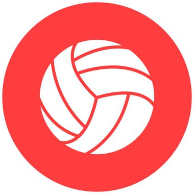 Voleybol Vektör Simgesi Tasarım Çizimi