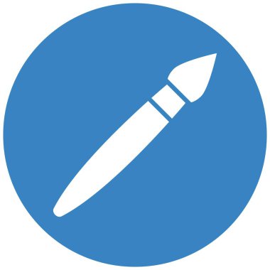 Fırça Vektörü Simgesi Tasarım İllüstrasyonu