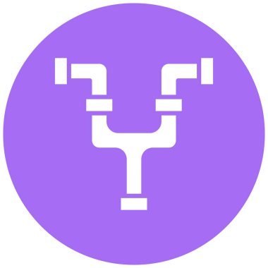 Boru Vektörü Simgesi Tasarım İllüstrasyonu