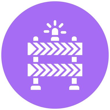 Bariyer Vektör Simgesi Tasarım İllüstrasyonu