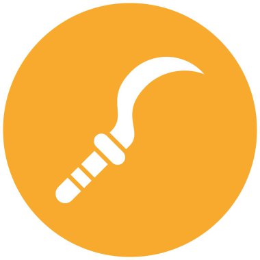 Orak Vektör Simgesi Tasarım Çizimi