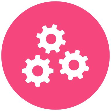 Gears Vektör Simgesi Tasarım İllüstrasyonu